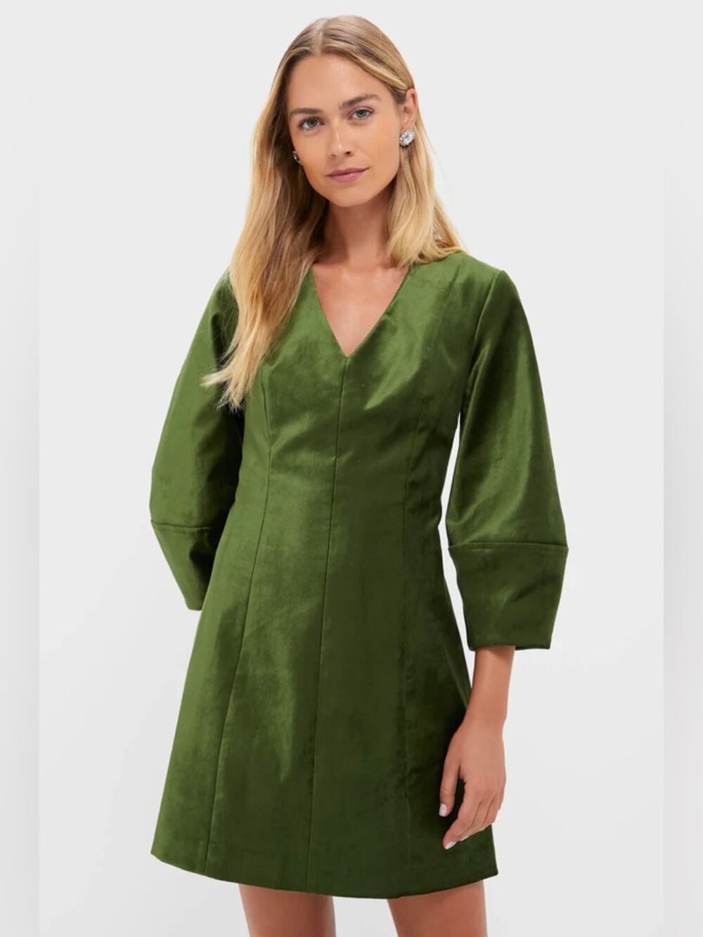 Tuckernuck Green Velvet Mayson Dress Size 10